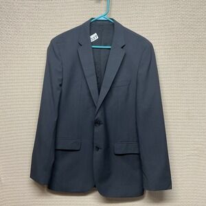 Hugo Boss Super 100 Blazer Sport Coat 40R VirginWool Gray 2 Button Double Vented